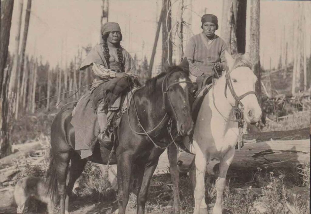 Warm Springs Indians Mrs. Flora Boice left and Mrs. Della LeClaire